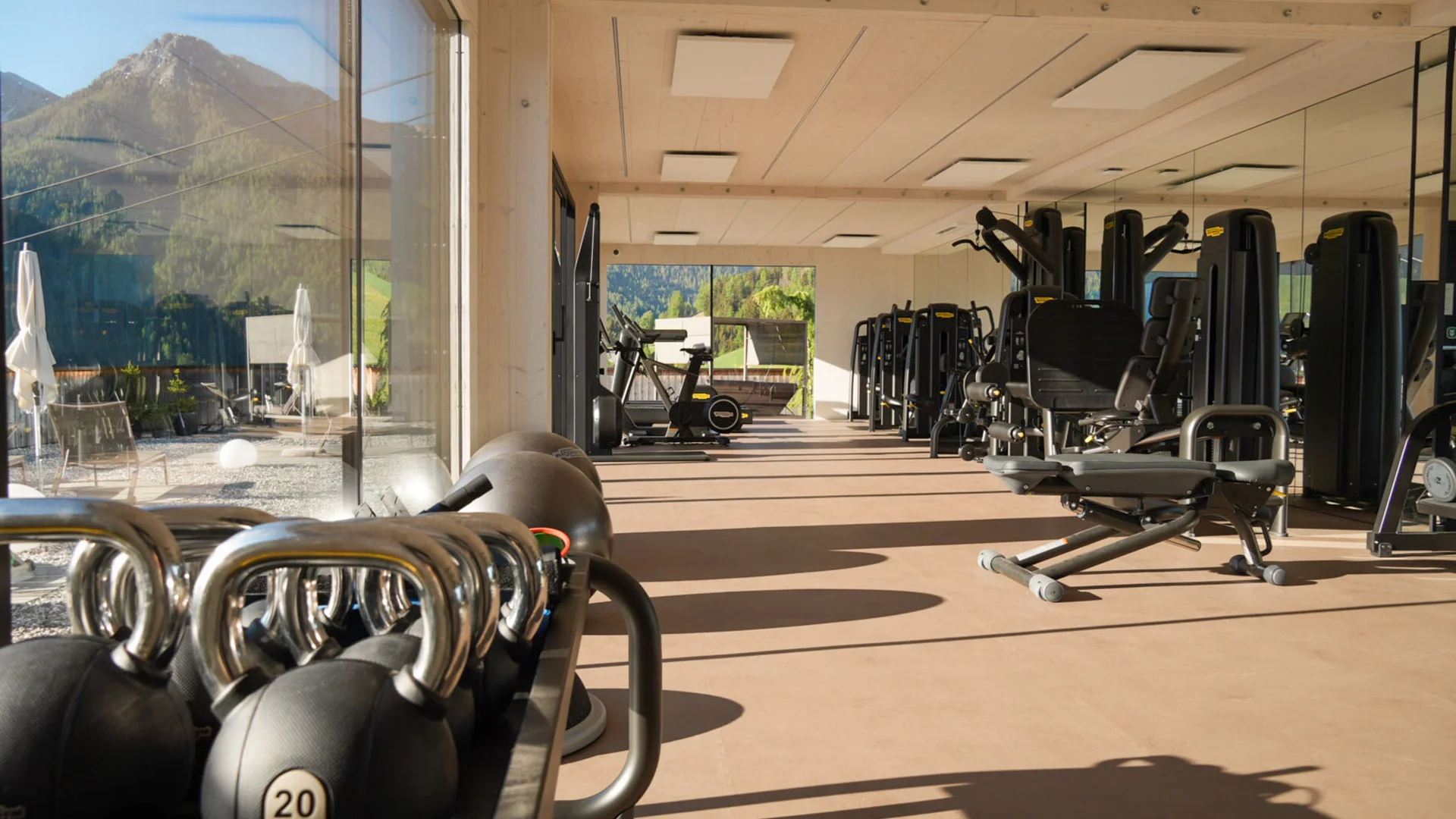 Technogym-Fitnessraum im Pustertal Technogym-Fitnessraum im Pustertal