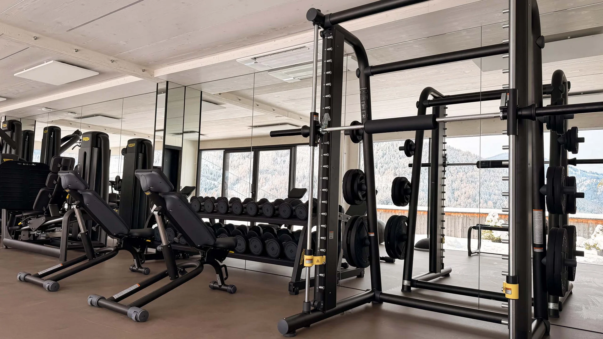 Sala fitness Technogym in Val Pusteria